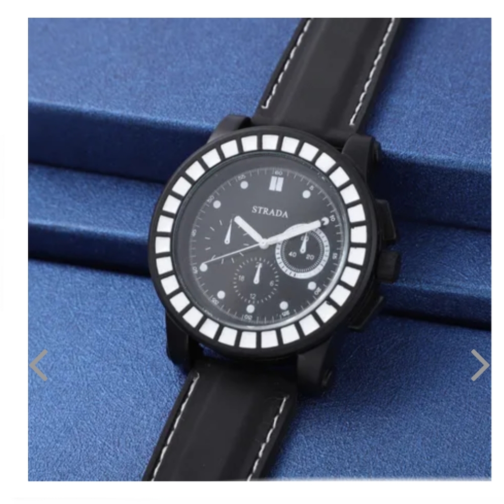 STRADA black & white Multifunction Watch
